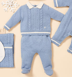 Tricot jumpsuit for baby boy