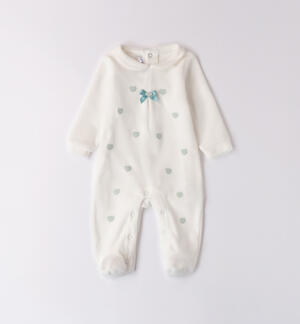 Chenille jumpsuit for baby girl