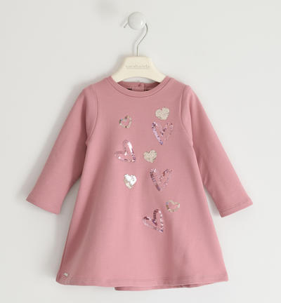 Abito bambina con cuori ROSA