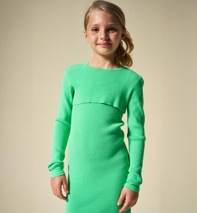 Two-piece girl dress GREEN