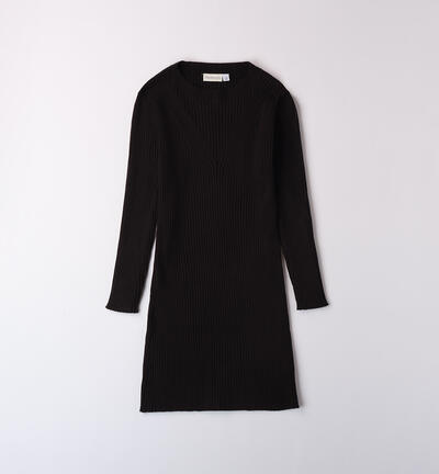 Tricot dress for girls BLACK