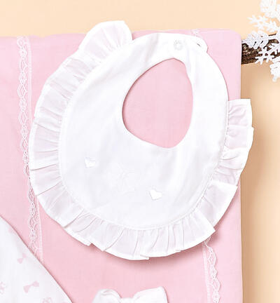 Baby girl bib CREAM