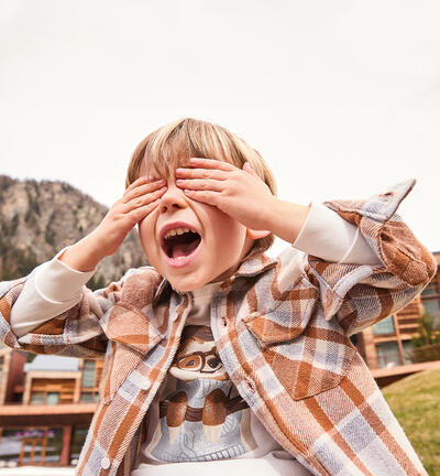 Plaid shirt for boys BEIGE