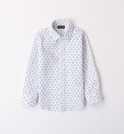 Boys' shirt with all-over pattern WHITE