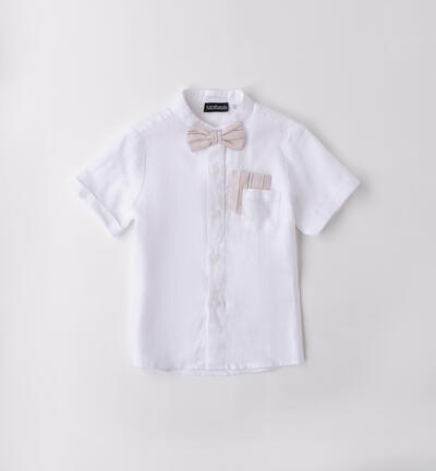 Camicia con papillon bambino BIANCO