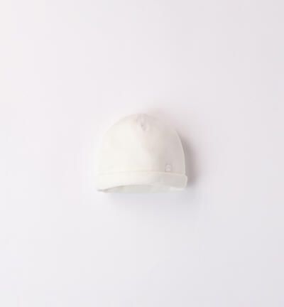 Newborn boy chenille hat CREAM