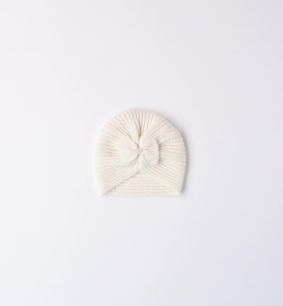 Newborn girl knot hat CREAM