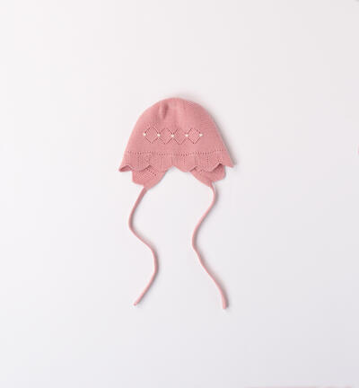 Newborn girl cotton hat PINK