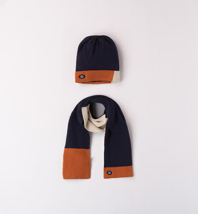 Hat and scarf for boys BLUE