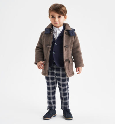 Cappotto bambino modello Montgomery MARRONE