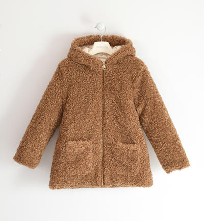 Cappotto con cappuccio ragazza BEIGE