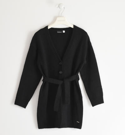Cardigan lungo ragazza NERO