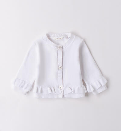 Minibanda baby girl cardigan WHITE