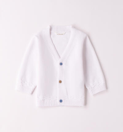 Cardigan neonato Minibanda BIANCO