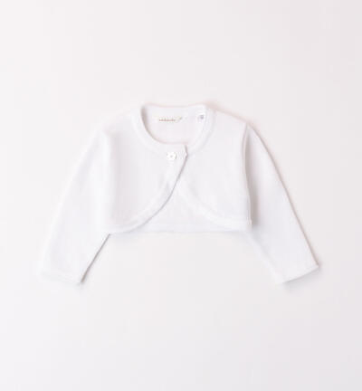 Cardigan per bimba BIANCO