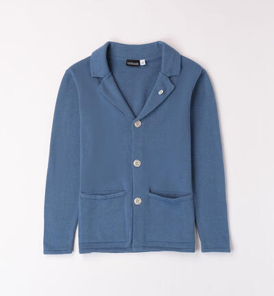 Boy's cardigan with pin BLUE