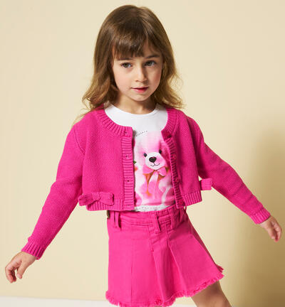 Cardigan Sarabanda da bambina FUCSIA