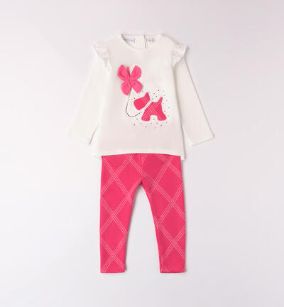 Completi bambina leggings PANNA