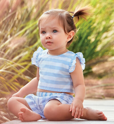 Girls' summer outfit LIGHT BLUE