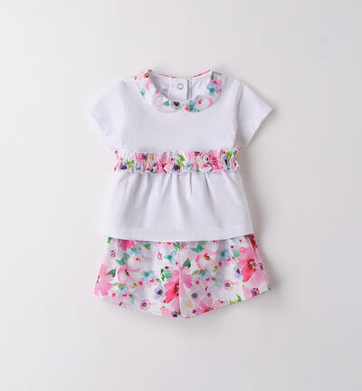 Baby girl two-piece set WHITE