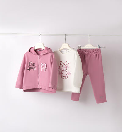 Three-piece outfit for girls PINK