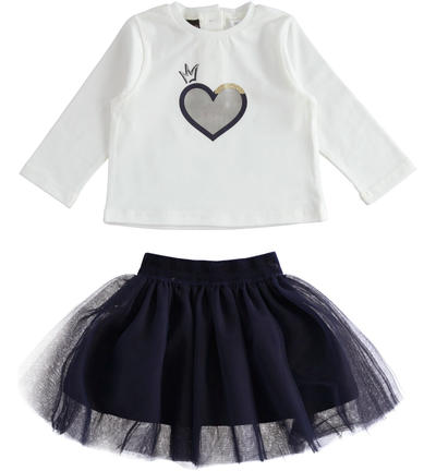 Completo bambina elegante BLU