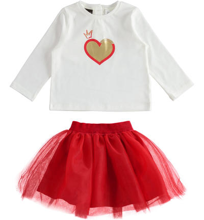Completo bambina elegante ROSSO