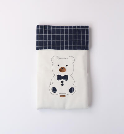 Baby blanket with teddy bear BLUE