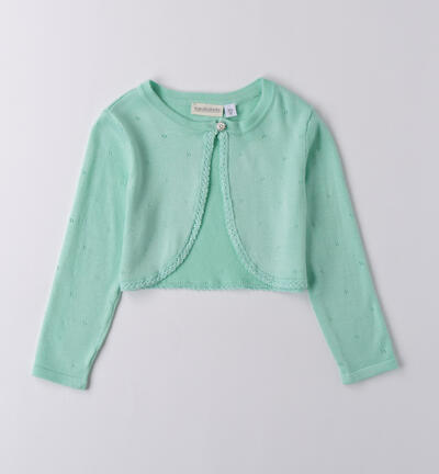 Girl's elegant sweatshirt GREEN