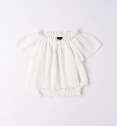 Elegante camicia ragazza PANNA