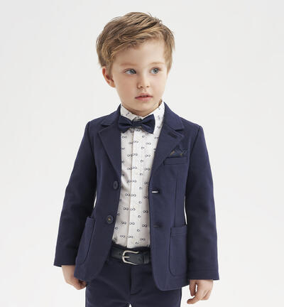 Elegante giacca con fazzoletto per bambino BLU