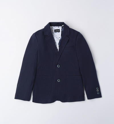 Elegante giacca con spilla ragazzo BLU