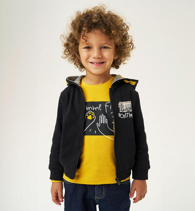 100% cotton sweatshirt for boys BLACK