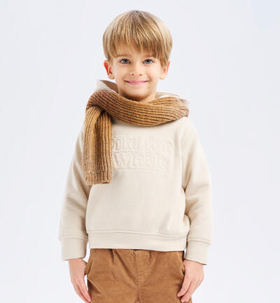 Hooded sweatshirt for boys BEIGE