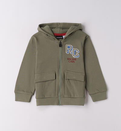Felpa bambino con cappuccio VERDE