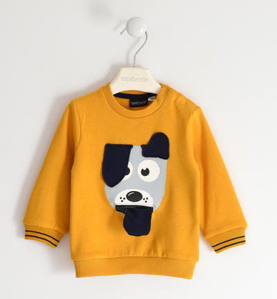 Felpa bambino con stampa cagnolino GIALLO