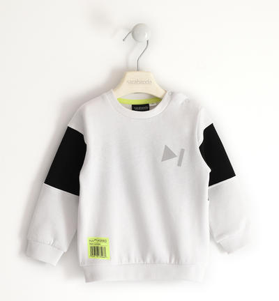 Felpa bambino con stampa BIANCO