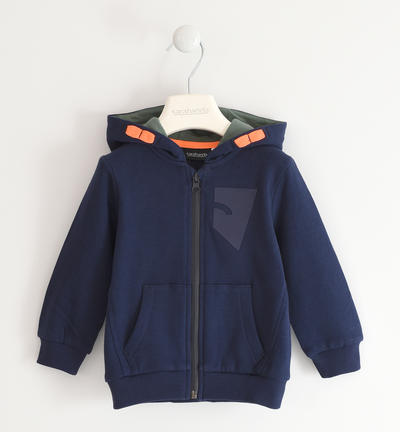 Felpa bambino con zip BLU
