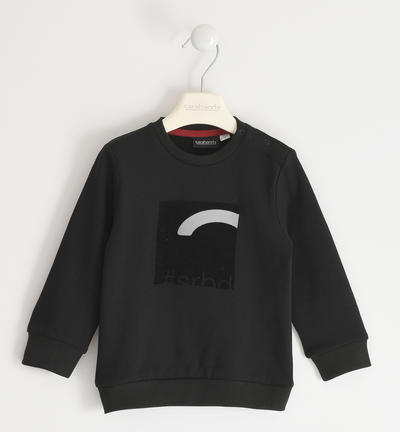 Felpa bambino garzata NERO