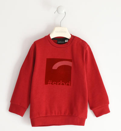 Felpa bambino garzata ROSSO