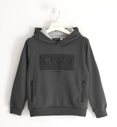 Felpa con cappuccio ragazzo GRIGIO