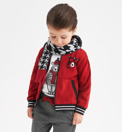 Felpa garzata per bambino ROSSO