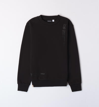 Crew neck sweatshirt for boys BLACK