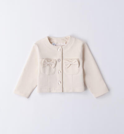 Minibanda baby girl sweatshirt BEIGE