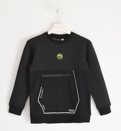 Felpa neoprene ragazzo NERO