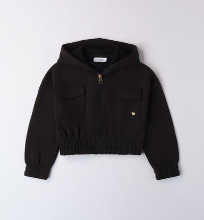 Black sweatshirt for girls BLACK