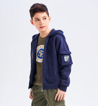 Hooded sweatshirt for boys BLUE