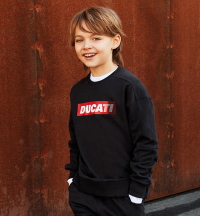 Felpa ragazzo Ducati 100% cotone NERO