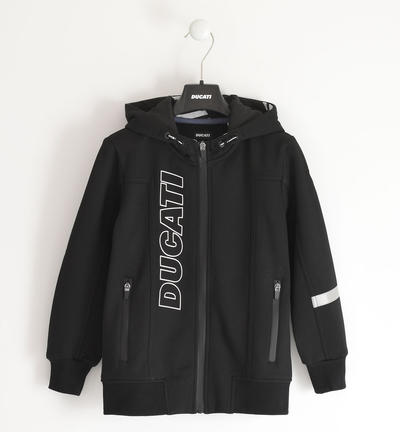 Felpa ragazzo Ducati con zip e cappuccio NERO