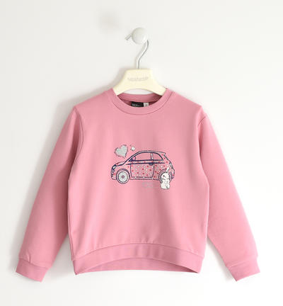 Felpa Sarabanda interpreta Fiat Nuova 500 ROSA